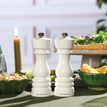 Cole & Mason London White Gloss Salt & Pepper Mills 7